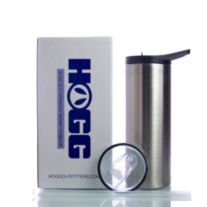 25 oz duo tumbler - comes with a black screw on flip top hydrosport lid and a clear slide lid.